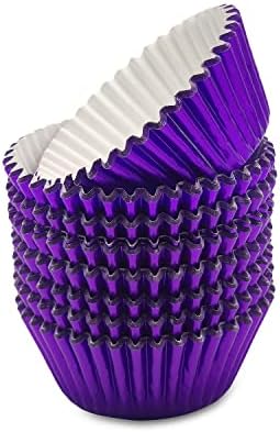 Бејкхопе Виолетова Кекс Облоги 160-брои, Стандардни Обвивки Мафини Печење Чаши за пекарница &засилувач; Домашна Употреба