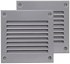 Системи за вентилатори 4 '' x 4 '' инчен пакет од 2 сив воздушен отвор за препуштање метална мрежа за враќање на воздухот со вграден