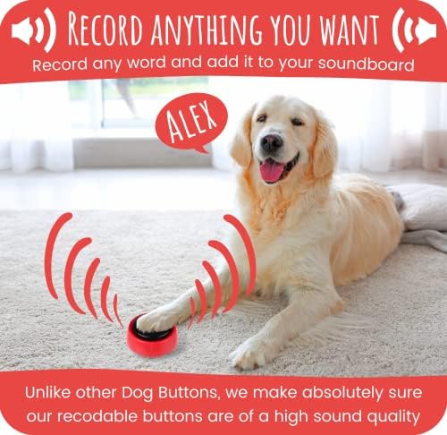 Копчиња за кучиња вокалпупс за комуникација - Копче за снимање - копчиња за разговори за кучиња, копчиња за разговор за кучиња, Копчиња за кучиња