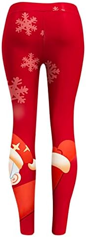Iius грди Божиќни хеланки со високи половини за жени плус хеланки со големина Елк елени за кревање на атлетска салата фитнес јога панталони