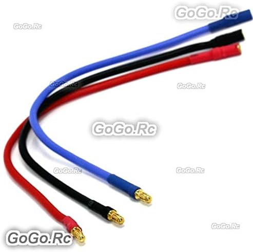 GOGORC 30 парчиња 3,5 mm Bullet Connector Meal-Female Extension Wire 14awg 20cm за RC мотор