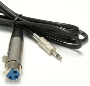 ACCL 6ft XLR женски до 3,5 mm mono машки кабел, 10 пакувања