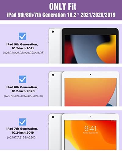 Timovo iPad 10.2 Case iPad 9 -та генерација 2021/iPad 8 -та генерација 2020/iPad 7 -та генерација 2019 Случај, тешка шок -обвивка за заштитен