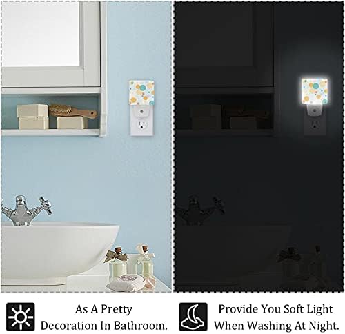 Голема боја на точката предводена ноќна светлина, детски ноќни светла за приклучок за спална соба во wallидна ноќна ламба прилагодлива