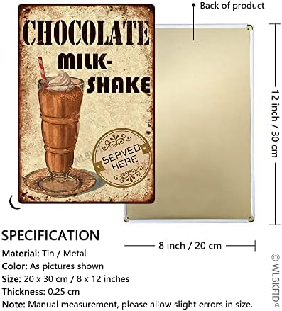 Чоколадо млеко -постери за железо сликарство калај знак гроздобер wallиден декор кафе -бар паб дома кујнски кафе бар за занаети