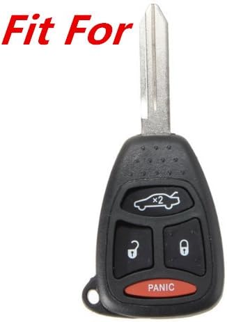 WFMJ Црн силиконски 4 копчиња Далечински паметниот клуч за клучеви за 2005 2006 2007 година Chrysler 300 Aspen Jeep Grand Cherokee