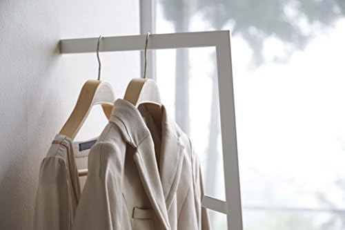 Yamazaki Home тенок палто за закачалка за складирање-модерна за спална соба или дневна соба | Челик | Потпрена скала, една големина, бела