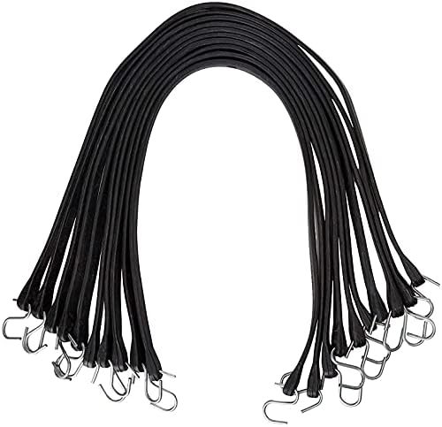 Зборни кабли за банџи ЕПДМ со куки, 9pk - сет на гумени кабелски кабелски кабел, кабелски ленти, падови за врзување на банџи