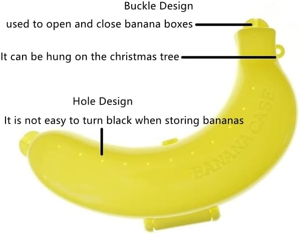 Рагузо Симпатична 3 Бои Овошје Банана Кутија Кутија Случај Ручек Контејнер Складирање Банана Школка