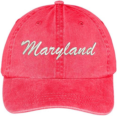 Трендовски продавница за облека Мериленд држава извезена памучна капаче за прилагодување на низок профил