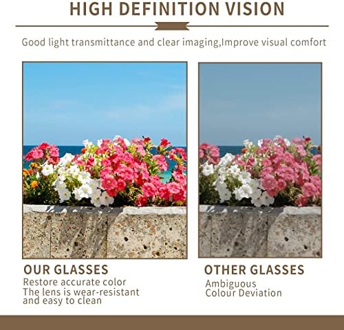 SOVCOD Прогресивни очила за читање на мултифокус сина светлина блокирање за жени мажи метална рамка пролетна шарка мултифокални читатели
