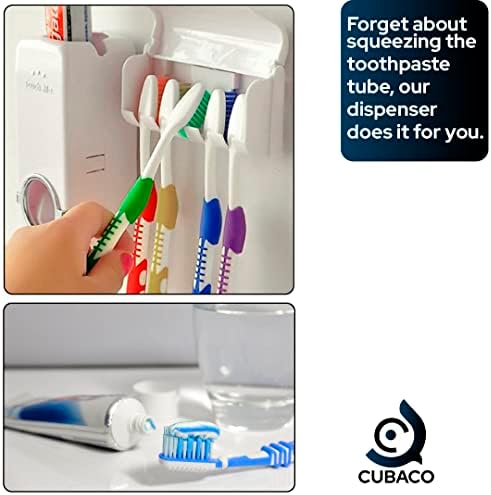 Заби за држач за четкичка за заби, монтиран, автоматски диспендер за паста за заби за бања