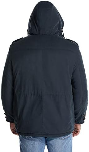 ADSSDQ MENS DOWN јакна, трендовски палти за одмор Менс со долг ракав зима плус големина одговара на ветроупорна јакна zipfront solid14