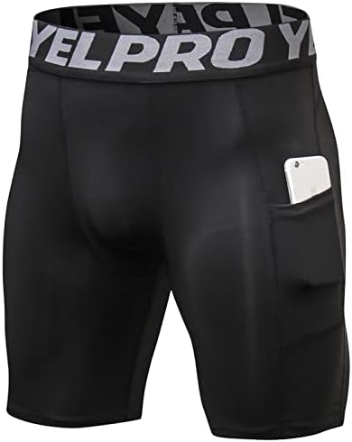 Компресија шорцеви мажи 3 пакувања, суво вклопување компресија долна облека спандекс што работи шорцеви за масти тренингот атлетски краток