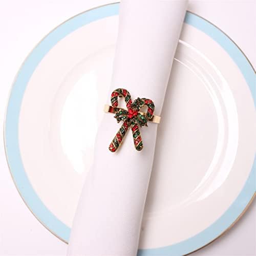 N/A 12 парчиња Божиќна трска легура дијамантска салфетка тока мода гроздобер прстени за салфетки