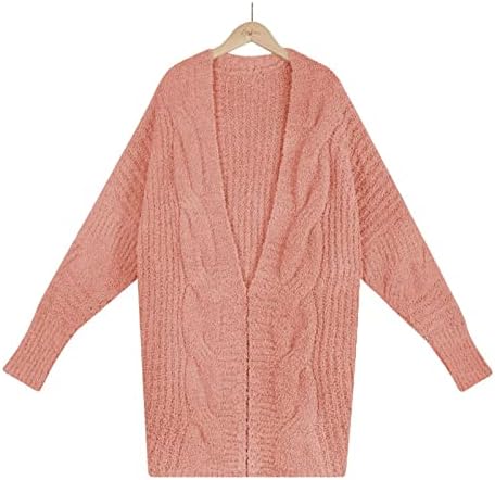 Џемпери за жени дами солидна боја Твит плетен кардиган без копче за лабава јакна од џемпер