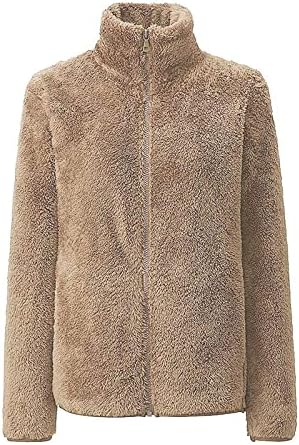 Nokmopo женски пуфер јакна мода обичен двострана кадифена есен зимска зимска долга ракав палто палто на отворено волна јакна од волна