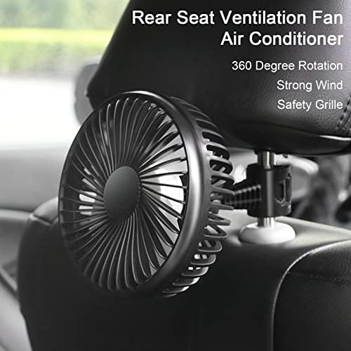 Вентилатор за автомобили со вшмукување чаша за вшмукување автомобил за седиште во монтиран 360 степени ротација на низок бучава Преносен