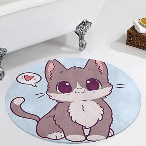 Симпатична цртана филмска мачка мека подрачја за килими за дневна соба за дневна соба расадник девојки теписи дома декор килими за