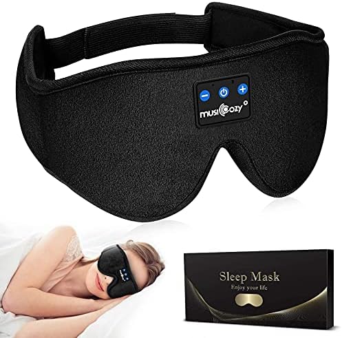 Музикозни Слушалки За Спиење Bluetooth Слушалки За Спиење Маска За Спиење, 3D Дише Маска За Спиење За Странични Прагови Мажи Жени Патуваат