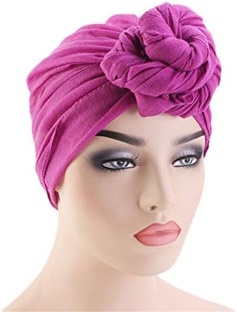 Qianmome Womens Голем цвет Турбан Бини Елегантна капаче за глава за обвивка долга шамија за коса глава