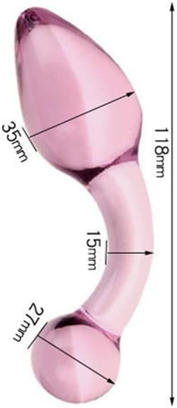 Луксузен кристален анален приклучок за масажа на простата g место фетиш задник приклучок мазен стакло задоволство оргазам, розова розова