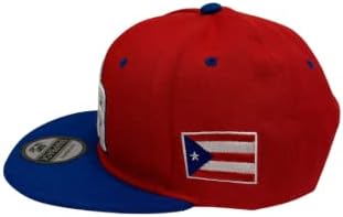 PR 3D везена капаче од Flatbill Snapback со знамето на Порто Рико