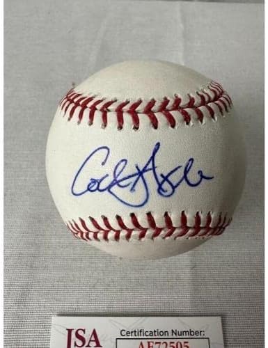Коди Аш потпиша автограмиран Омлб Бејзбол JSA AE72505 - Автограмирани бејзбол