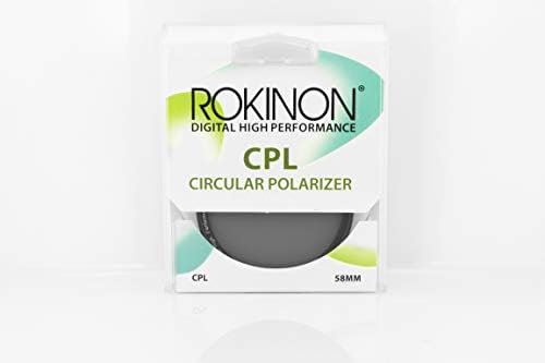 Рокинон 58 Мулти-Обложени Кружни Поларизатор Филтер CPL58, Црна
