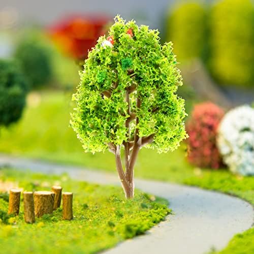 Toyvian Mini Model дрвја 10 парчиња мешани минијатурни дрвја модел на обуки за обуки вештачки варгами дрвја модел железнички предели на