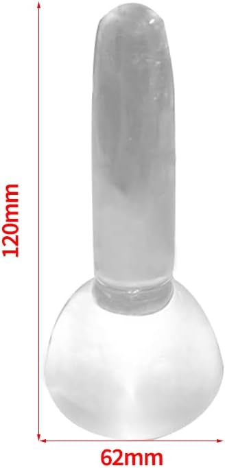 Стаклен кристал мулер 2,4 инчи мелење на шипка со рамен дно, пилула за пилули за масло за сликање на маслото, за прибор за лабораторија за
