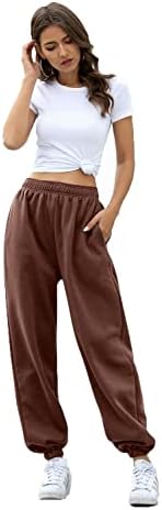 Женски џебови со џебови со џемпери со високи половини со високи половини, атлетски вклопувани панталони панталони панталони