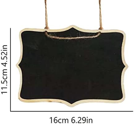 Двојно виси дрвена креда од табла мини дрвени плочи етикети со правоаголник табла ознаки за масажа табла знаци 12 парчиња скапоцени