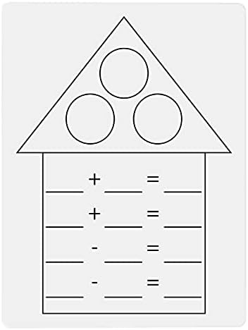 Суда бришење табла математика факти за семејна куќа Додавање и одземање практика 9 x 12 инчи за училишна училница или домашно училиште