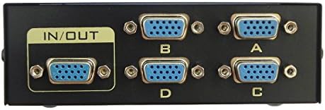 Deeirao 4 порта 15 пин женски VGA Switch Box Резолуција до 1920x1440 за компјутерски ТВ монитор