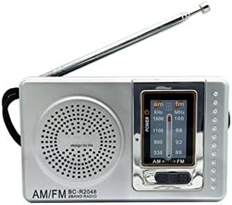 XDCHLK Преносен радио џеб со големина Телескопска антена батерија напојува мини мултифункционално am fm за старешина