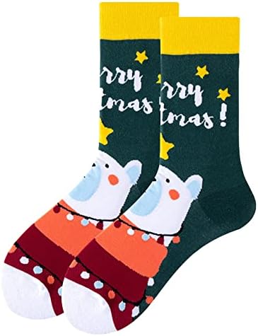 Oplxuo Божиќни Чорапи За Жени Мажи, Рефус Божиќни Празнични Чорапи Памучна Екипа Унисекс Божиќен Чорап За Празнични Божиќни Подароци