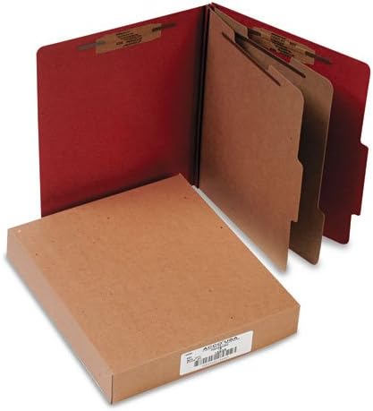ACCO Производи-ACCO-Pressboard 25-Точка Класификација Папка, Писмо, 6-Дел, Земјата Црвена, 10/Кутија-Се Продаваат Како 1 Кутија-Секција