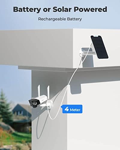 Reolink 2K Security Battery Camera atuor Direless Solar со двојни леќи 150 ° PIR агол, 2,4/5GHz WiFi, откривање на човекот/возилото,