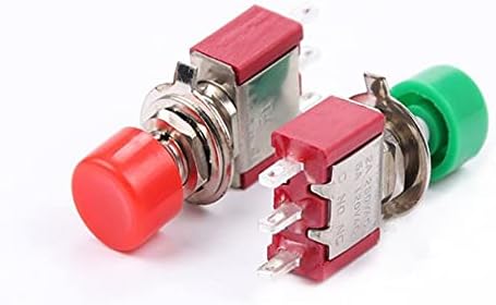 TWRQA 5PCS AC 2A/250V 5A/120V 3 PIN SPDT Моментно копче на копчето за копче на копчето 1 NO 1 NC