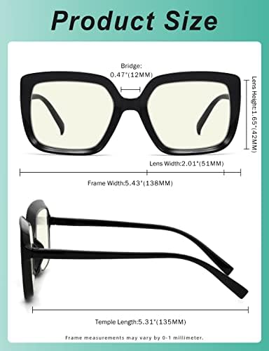 Очила 4-пакет Очила За Читање Сина Светлина Блокирање Квадратни Компјутерски Читачи Жени +1.25