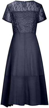Облечи краток ракав, женски фустан шифон Елегантен чипка крпеница облечена исечена долга фустан деверуша вечер фустан