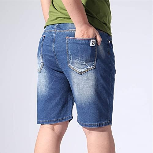 Мажи 2023 Трендовски летни фармерки шорцеви плус големина случајна влечење еластична удобна тексас кратки панталони