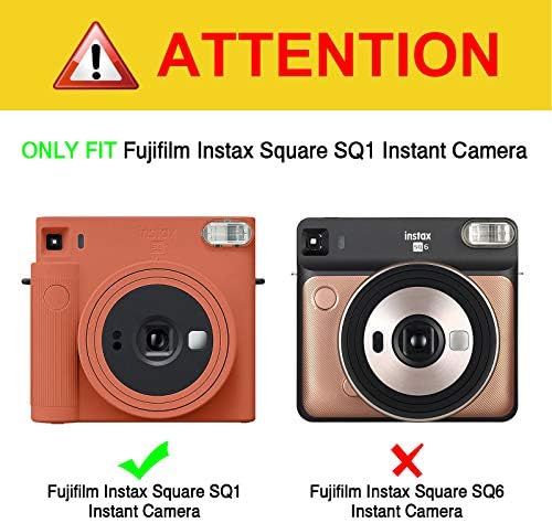 Fintie Заштитен Случај За Fujifilm Instax Плоштад SQ1 Инстант Камера-Премиум Веганска Кожна Торба Покријте Со Отстранлив Прилагодлив