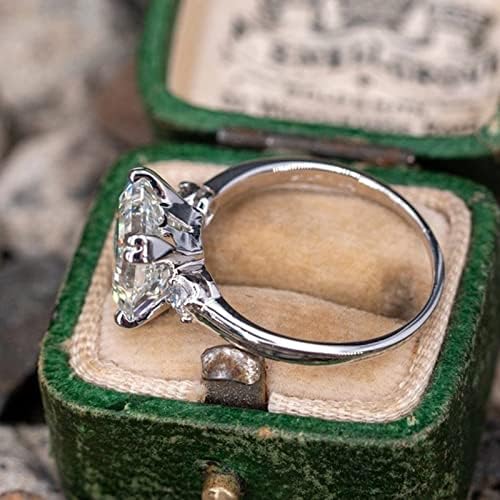 Моден женски гроздобер дијамантски прстен циркон ангажман венчален прстен прстен роза