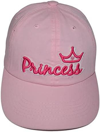 Попфиззи принцезата капа, бејзбол капа, принцеза круна бејзбол капи за девојчиња, памук топчест, прилагодлива тока