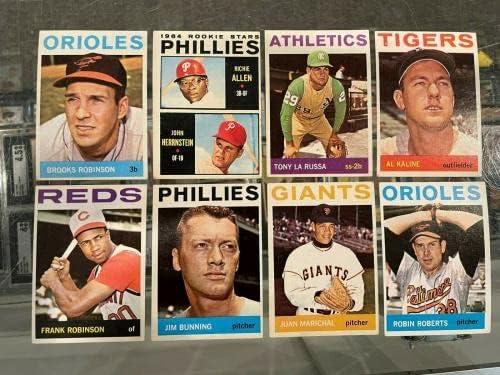 1964 година Бејзбол картичка Топс сет 94% -30 Комплетен Yaz Gibson Maris Berra EX/MT - Плочани бејзбол картички