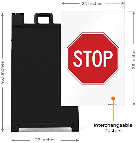 Комплет За Знаци за Тротоари, 24х36 Инчи, Со Држач За Рамка, Направен Во САД Од Сиго Знаци