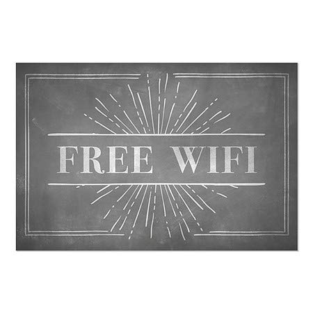 CGSignLab | Слободен WiFi - Креда Пукна Прозорец Прицврстување | 18 x12