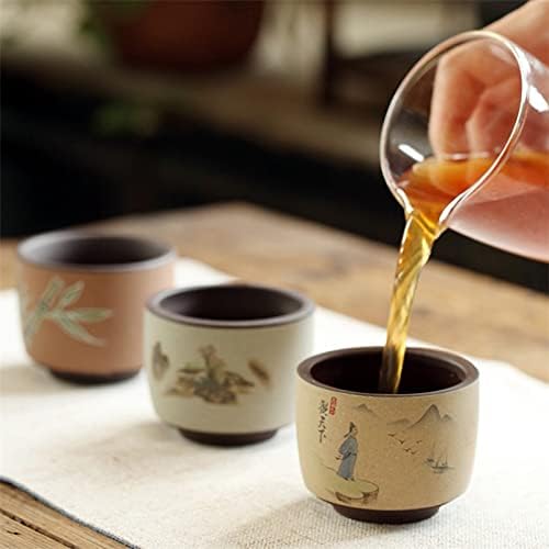 Додона керамичка фу, мајстор чај чај креативна сурова руда пурпурна глине чаша чаша канцеларија чај сет рачен ретро мал чај сад пијалок опрема